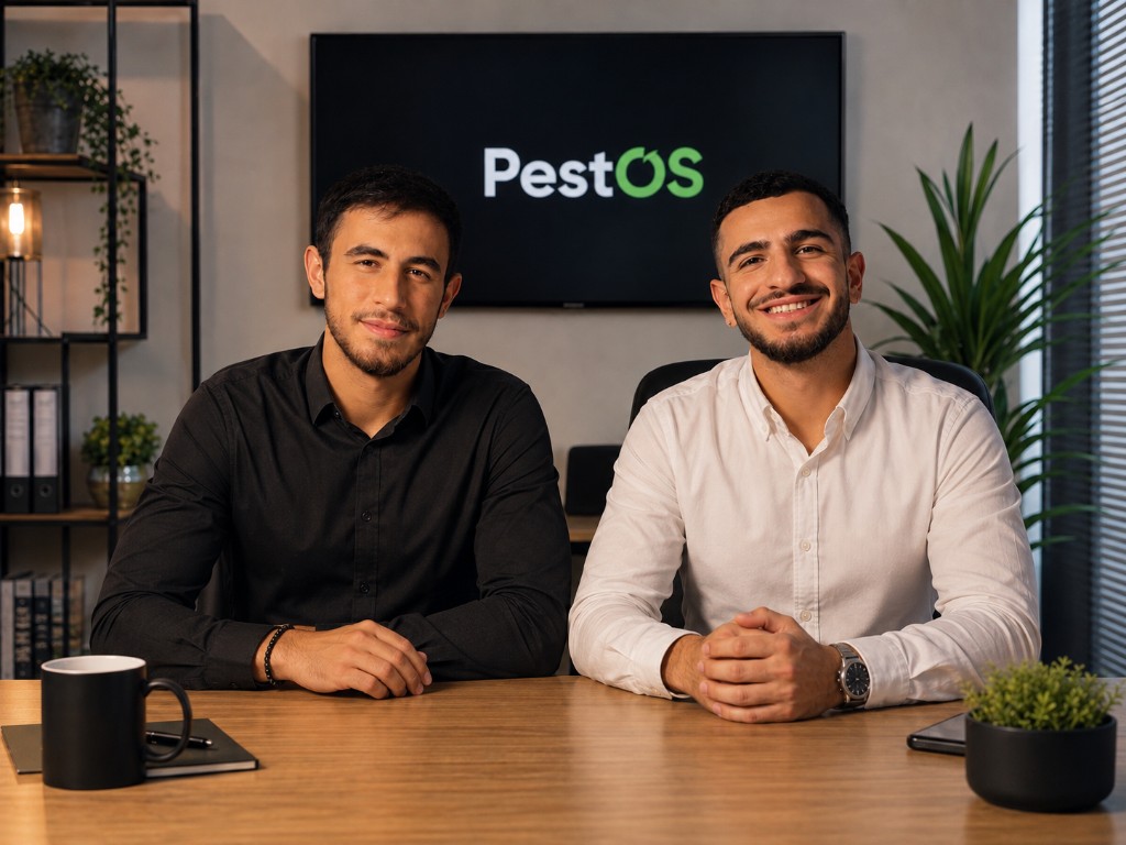 מימין: בר אסולין, משמאל: בר אביזמר — מייסדי PestOS